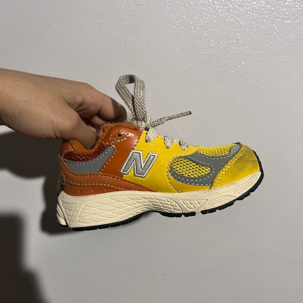 New Balance Kids' Yellow and Orange Sneakers